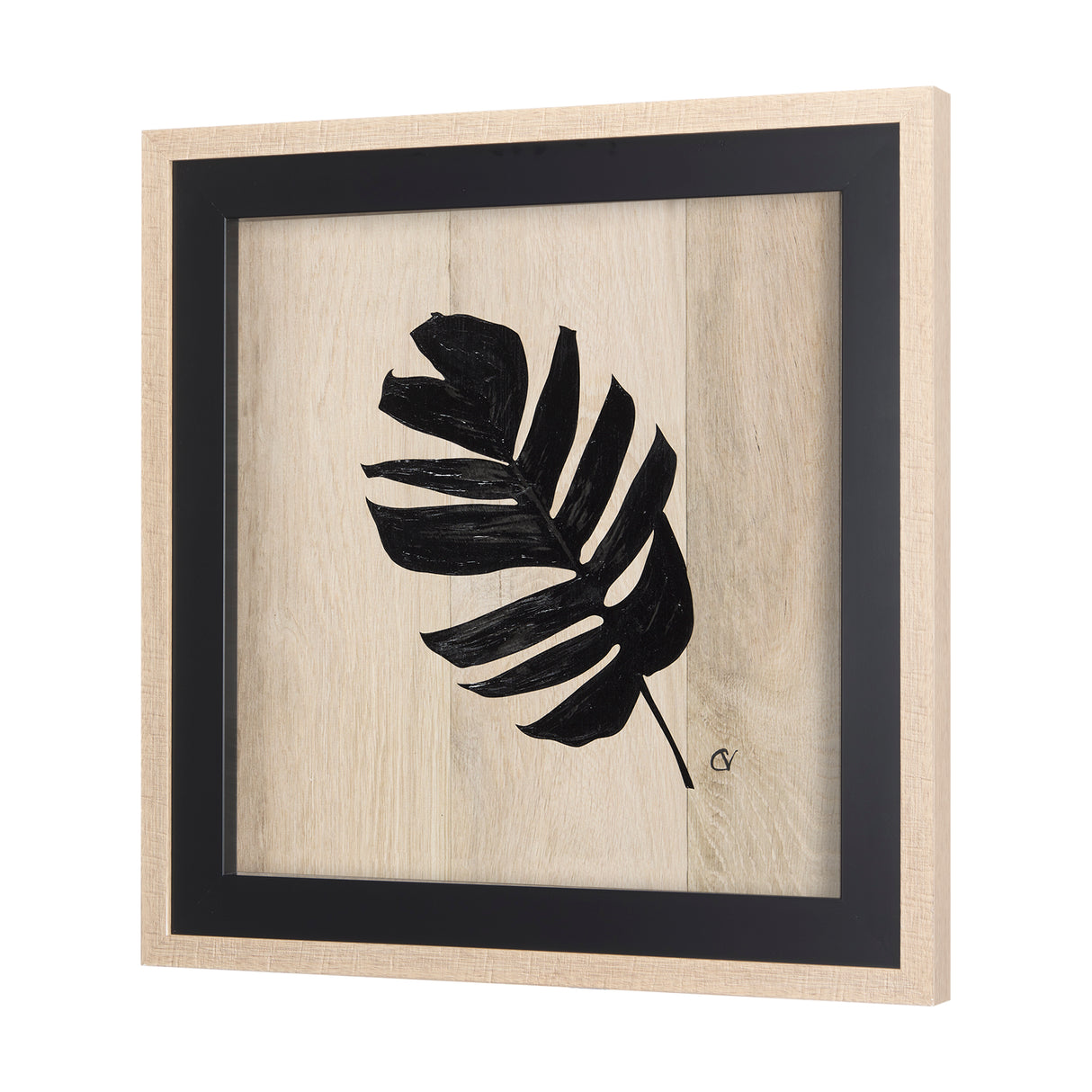 Tropican Leave IV by Mercana Studio a Hand Embellished Textured Framed Art Print from Mercana - Luna Furniture