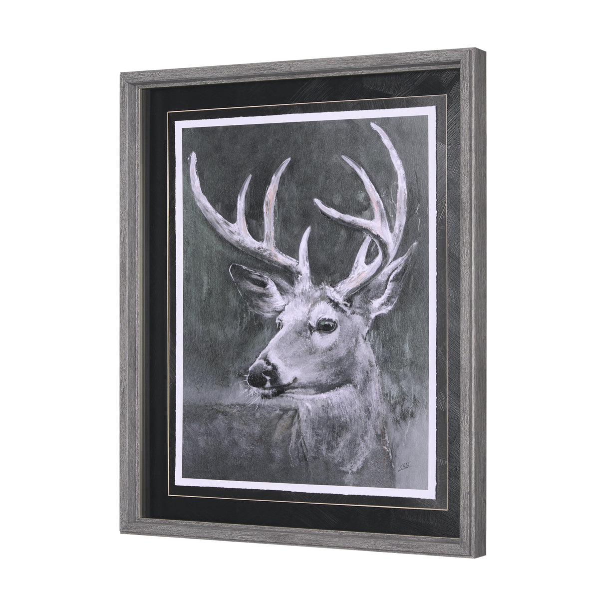 Animal Portrait IV (Deer) by Mercana Studio Hand Embellished Framed Art Print Matted under Glass from Mercana - Luna Furniture