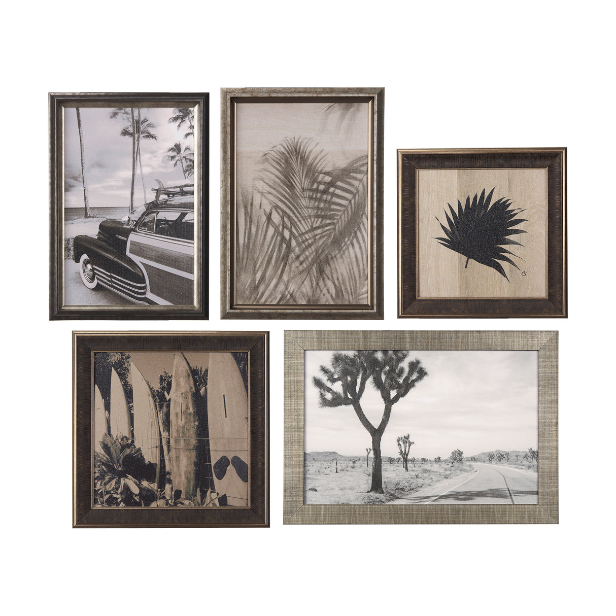 Surf Fence by Mercana Studio a Hand Embellished Textured Framed Art Print from Mercana - Luna Furniture