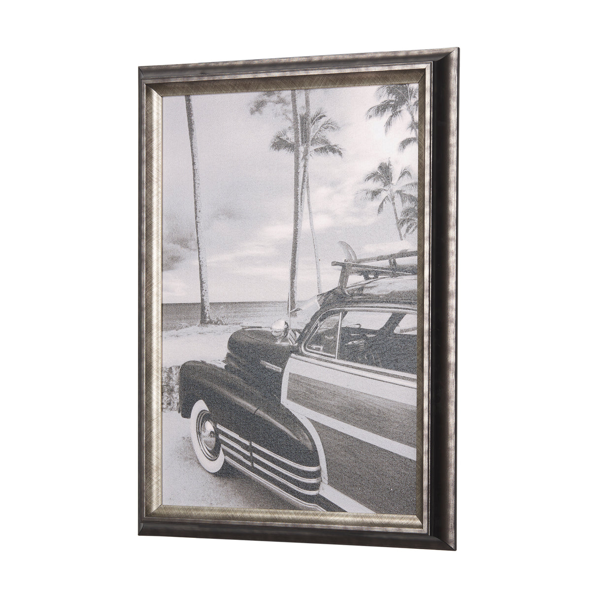 Surf Fence by Mercana Studio a Hand Embellished Textured Framed Art Print from Mercana - Luna Furniture