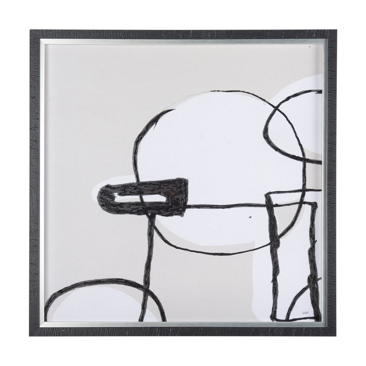 Neutral Shapes I by Mercana Studio a Hand Embellished Textured Framed Art Print Matted under Glass from Mercana - Luna Furniture