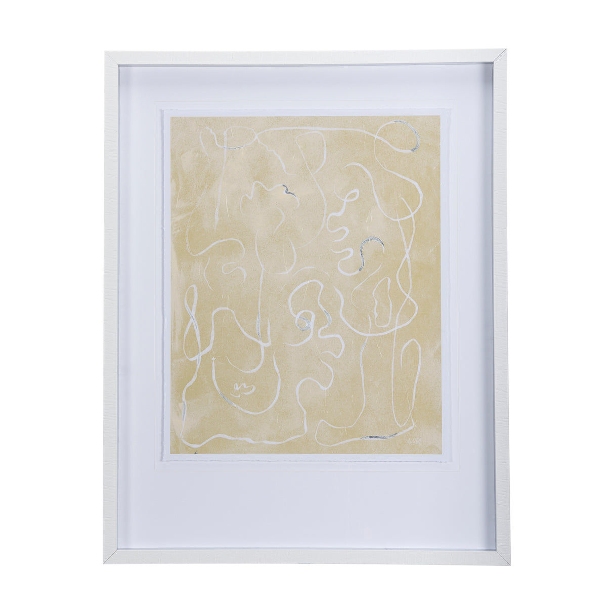 Thread Yellow I by Mercana Studio a Hand Embellished Textured Framed Art Print Matted under Glass from Mercana - Luna Furniture