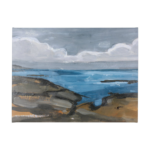 Grey Sky I by Mercana Studio a Hand Embellished Textured Canvas