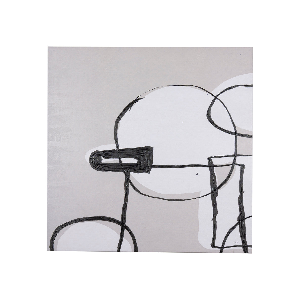 Neutral Shapes I by Mercana Studio a Hand Embellished Textured Canvas from Mercana - Luna Furniture