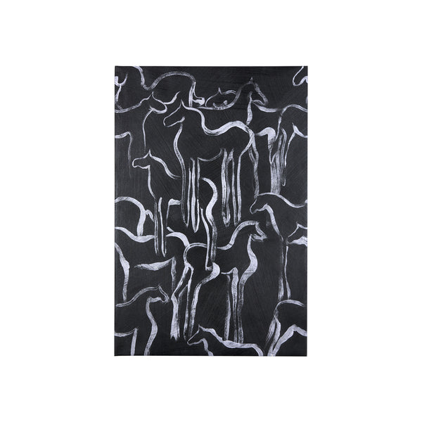 Horse Herd II by Mercana Studio a Hand Embellished Textured Canvas