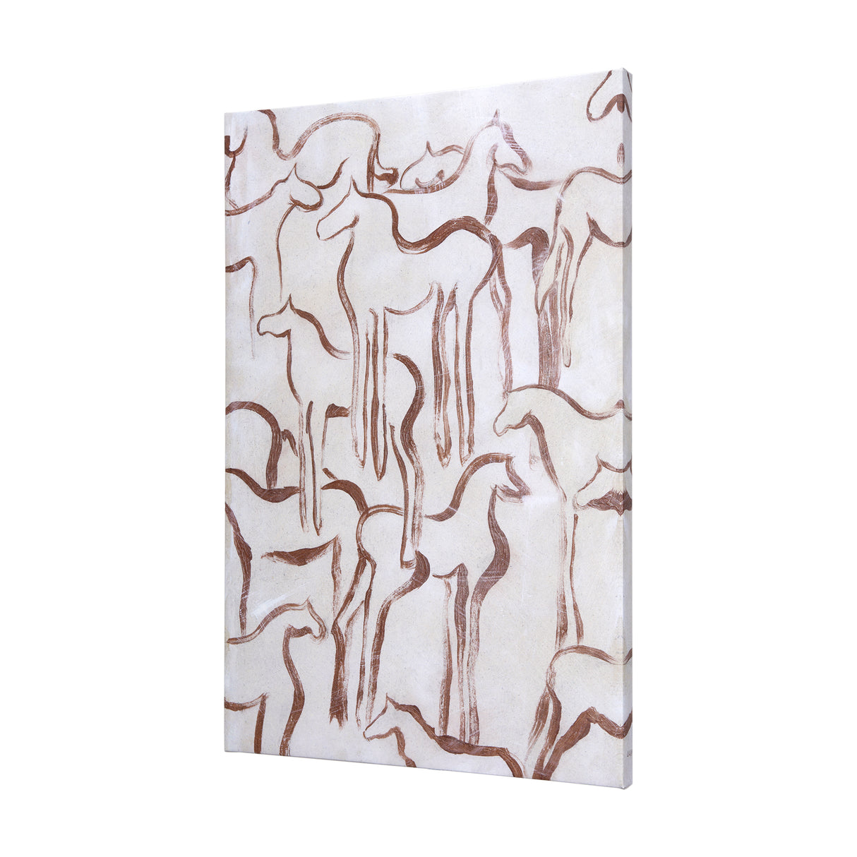 Horse Herd III by Mercana Studio a Hand Embellished Textured Canvas from Mercana - Luna Furniture