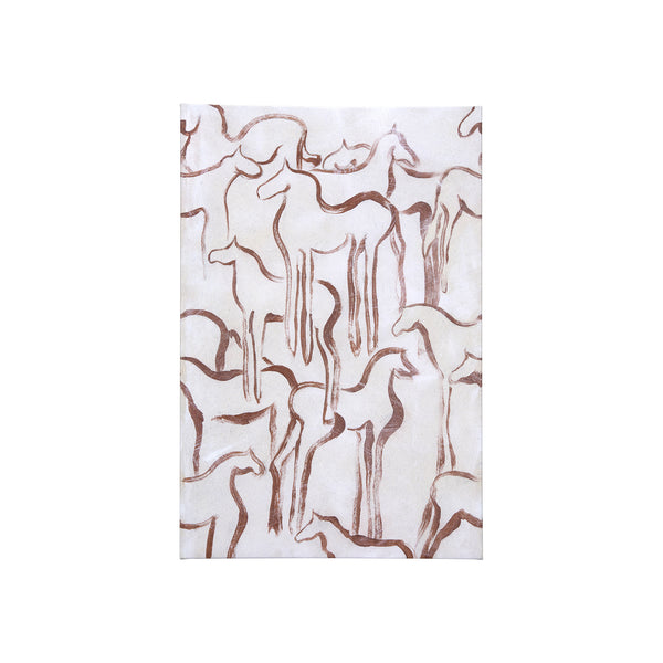 Horse Herd III by Mercana Studio a Hand Embellished Textured Canvas