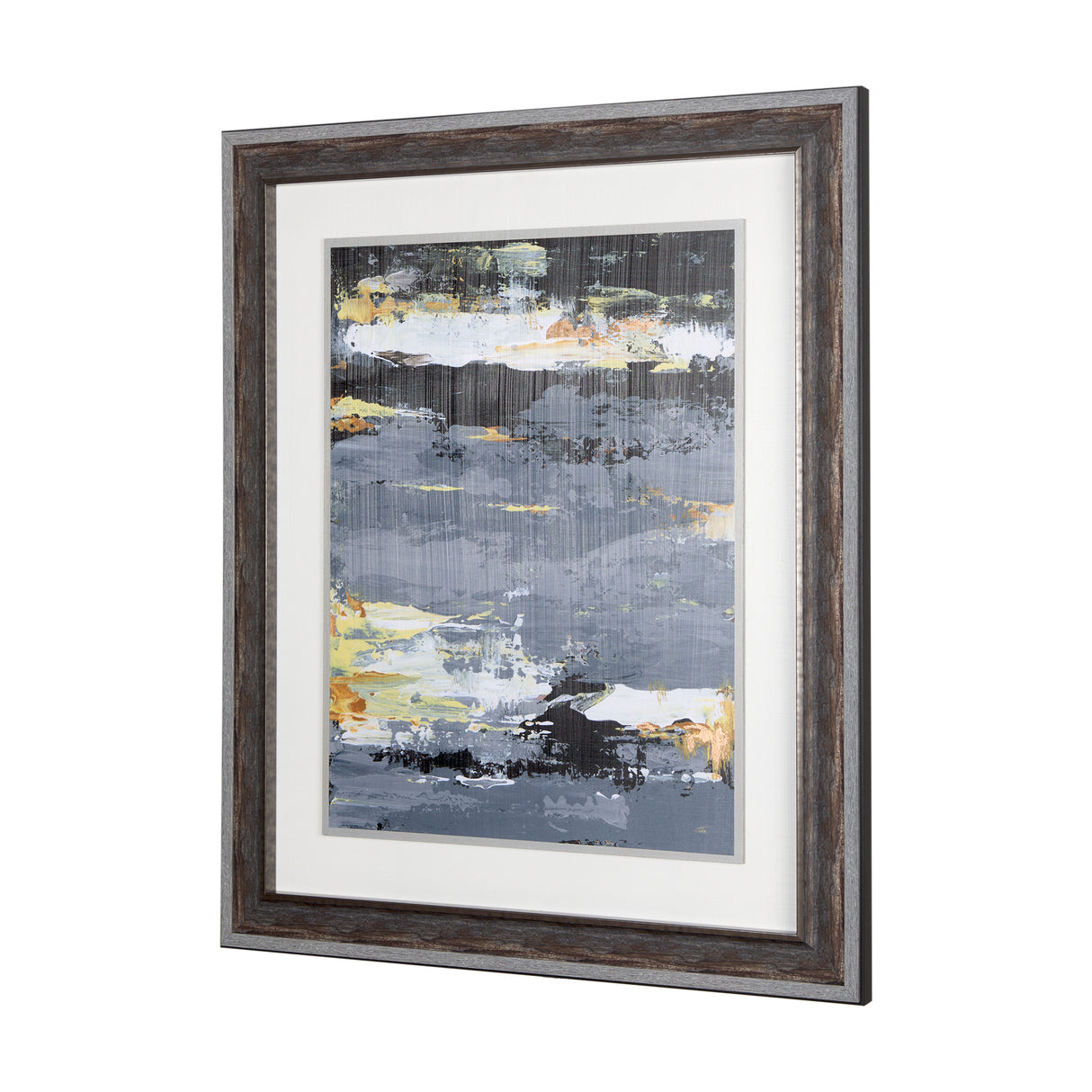 Silver and gold Inspiration III by Mercana Studio a Hand Embellished Textured Framed Art Print from Mercana - Luna Furniture