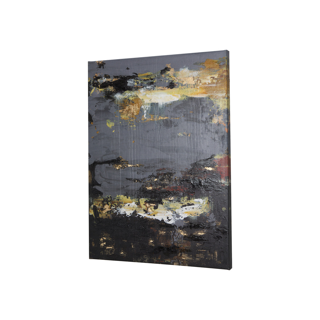 Silver and gold inspiration I by Mercana Studio a Hand Embellished Textured Canvas from Mercana - Luna Furniture