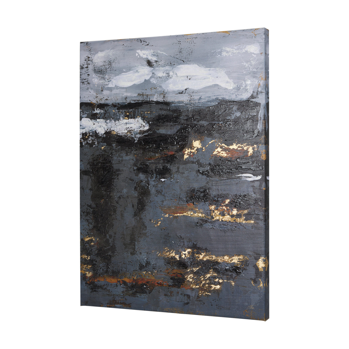 Silver and gold inspiration II by Mercana Studio a Hand Embellished Textured Canvas from Mercana - Luna Furniture
