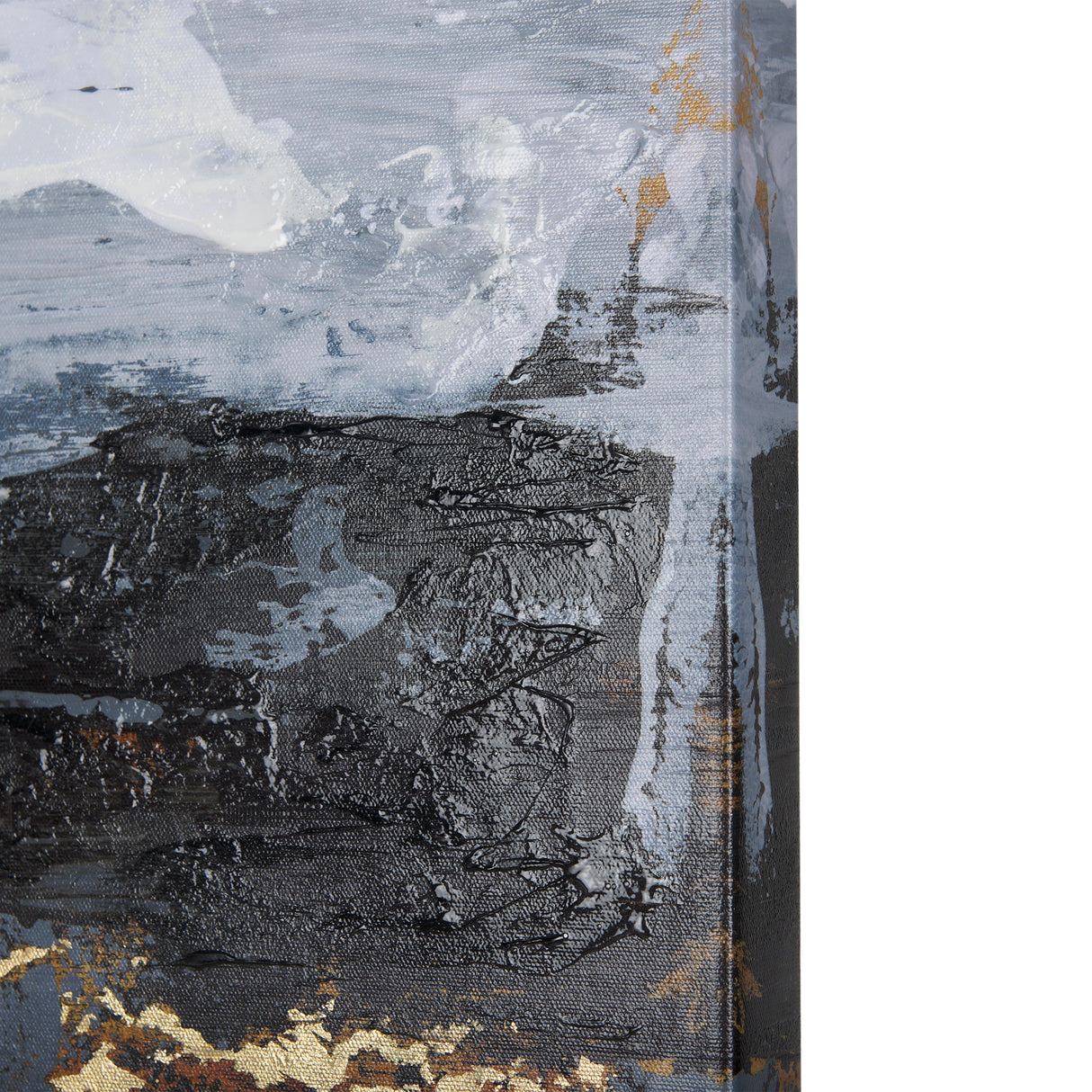 Silver and gold inspiration II by Mercana Studio a Hand Embellished Textured Canvas from Mercana - Luna Furniture