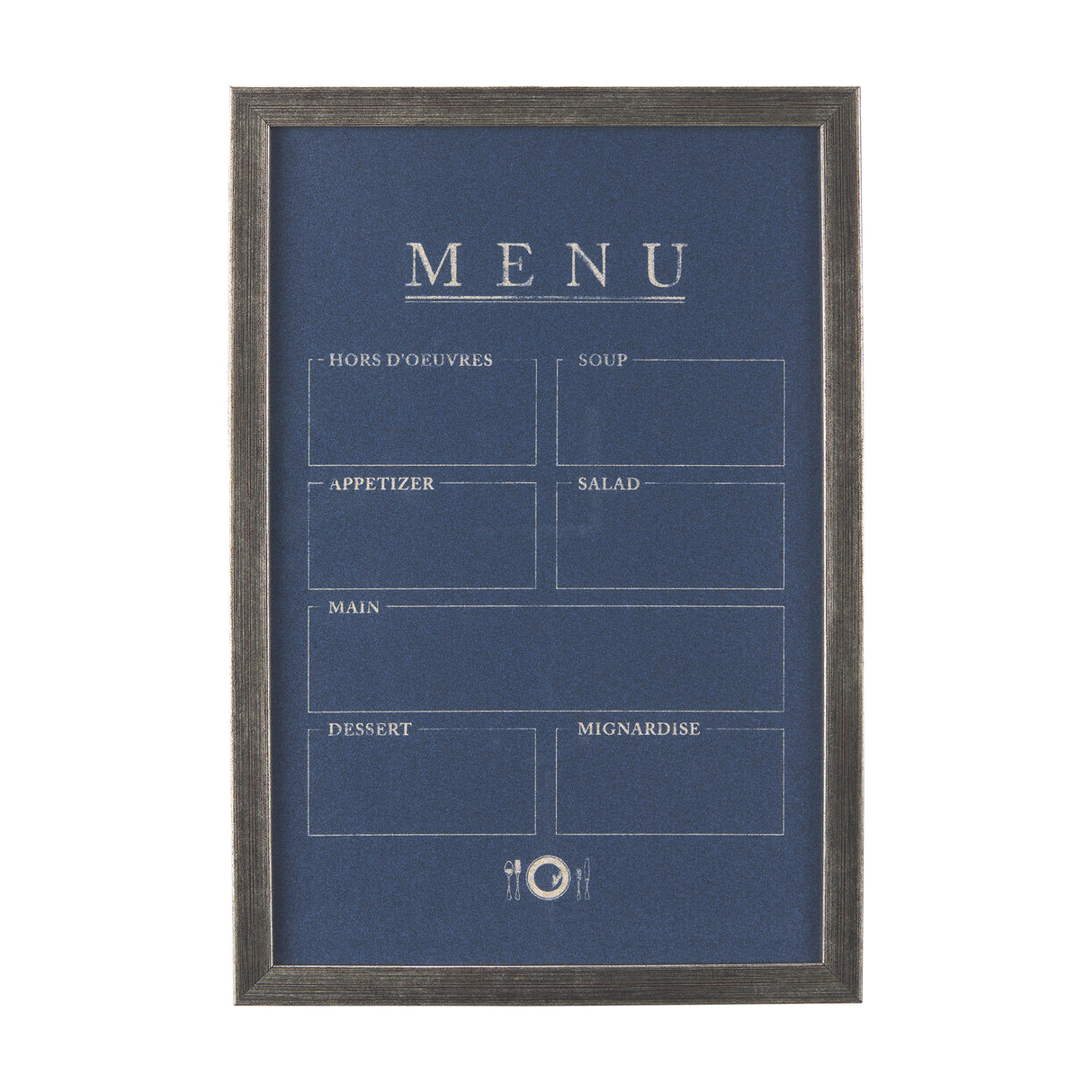 MENU II by Mercana Studio a Hand Embellished Textured Framed Art Print Matted under Glass from Mercana - Luna Furniture
