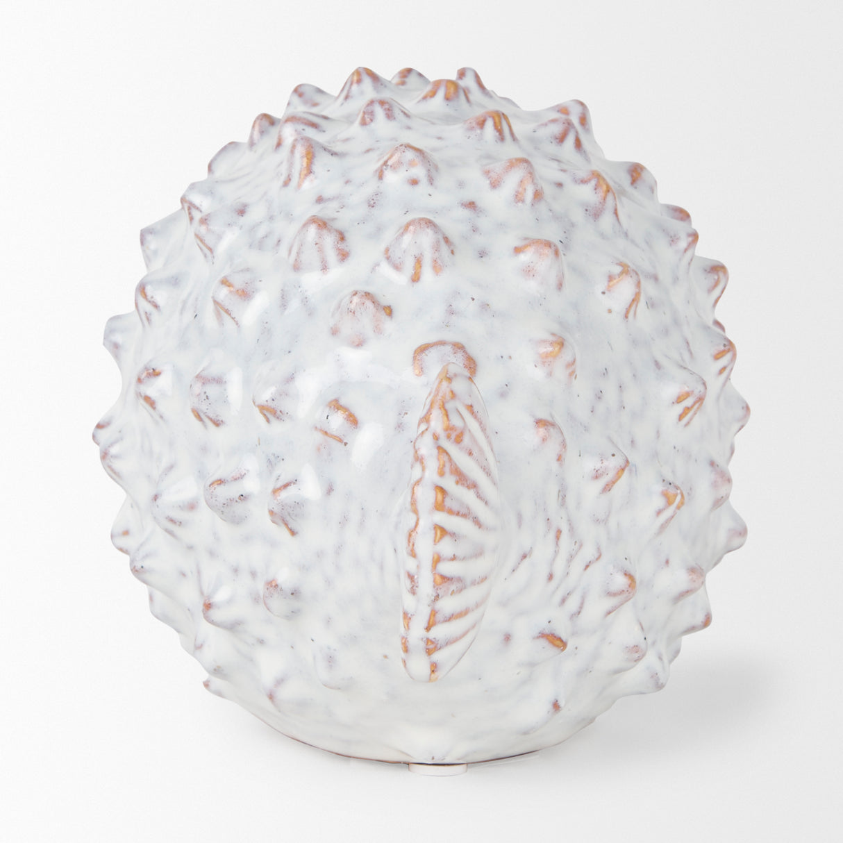 Spike II (Large) 10L x 6W Off-White Ceramic Puffer Fish from Mercana - Luna Furniture