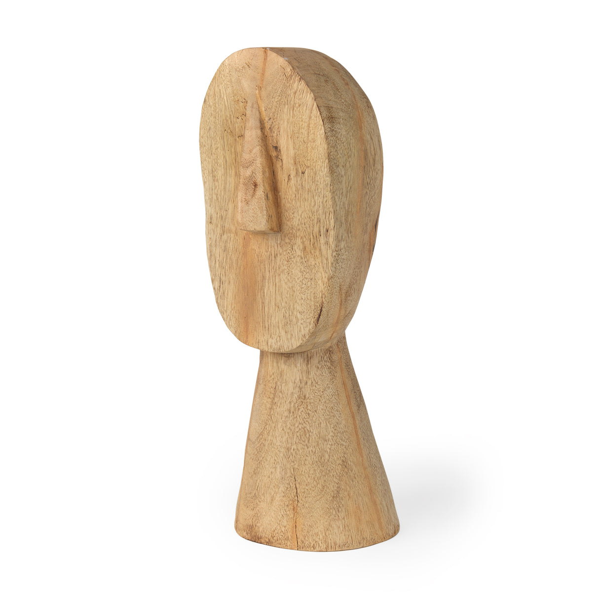 Ivan Large Wooden Head Sculpture from Mercana - Luna Furniture