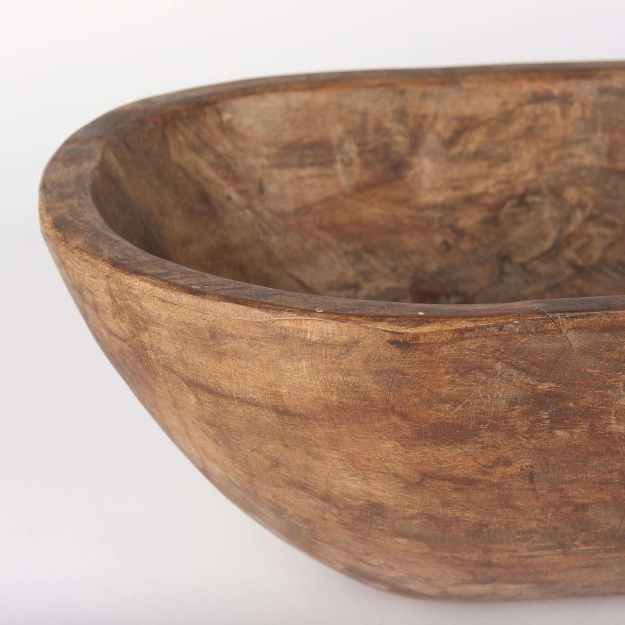 Athena Extra Large Oblong Medium Brown Reclaimed Wood Bowl from Mercana - Luna Furniture