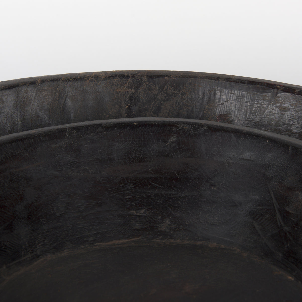 Nikita Set of 2 Large Black-Brown Reclaimed Wood Bowls from Mercana - Luna Furniture
