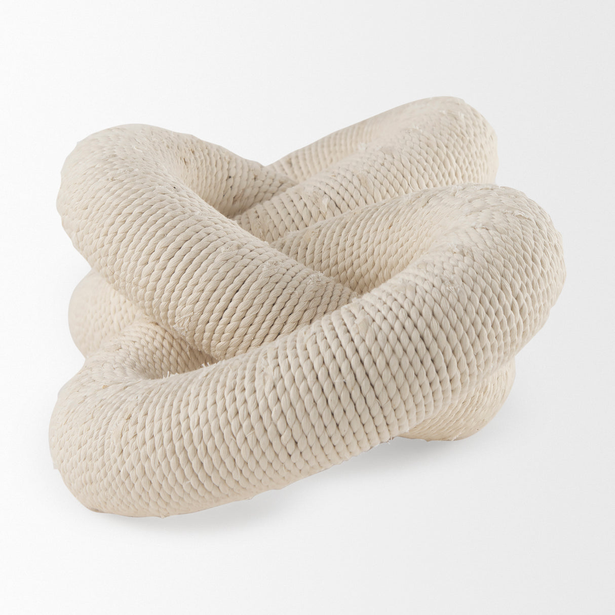 Alize Cotton Rope Wrapped Solid Wood Circular Chain Link Decorative Object from Mercana - Luna Furniture