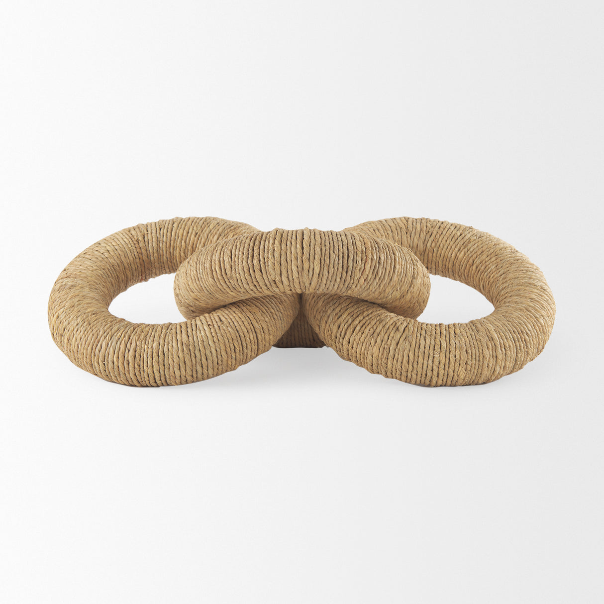 Alize Jute Wrapped Solid Wood Circular Chain Link Decorative Object from Mercana - Luna Furniture