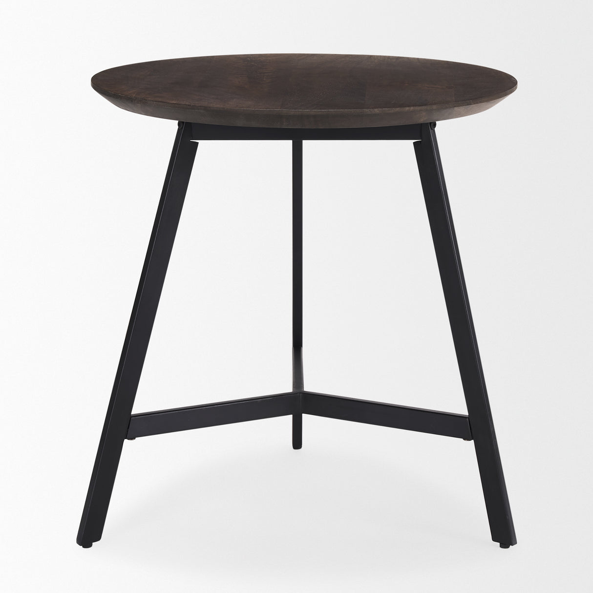 Todd Dark Brown Wood W/ Metal Legs Side Table from Mercana - Luna Furniture