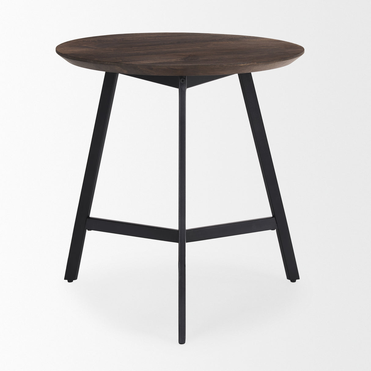 Todd Dark Brown Wood W/ Metal Legs Side Table from Mercana - Luna Furniture