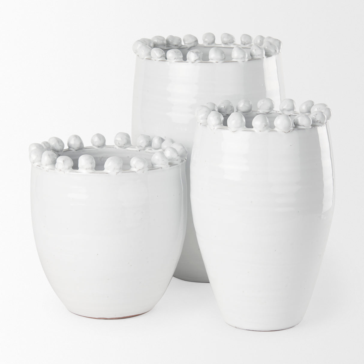 Basin Small Off-White Glazed Vase from Mercana - Luna Furniture