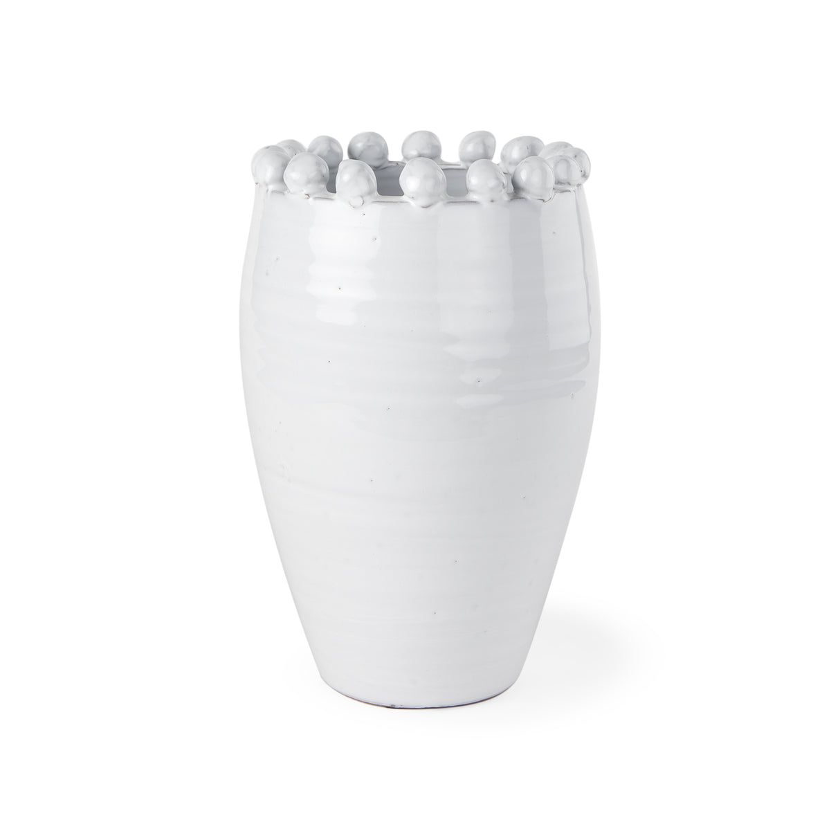 Basin Medium Off-White Glazed Vase from Mercana - Luna Furniture
