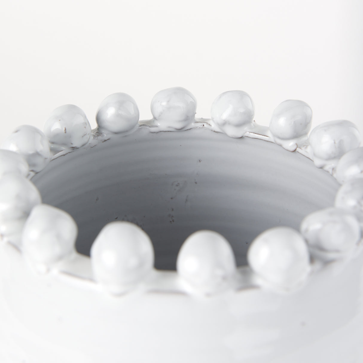 Basin Medium Off-White Glazed Vase from Mercana - Luna Furniture