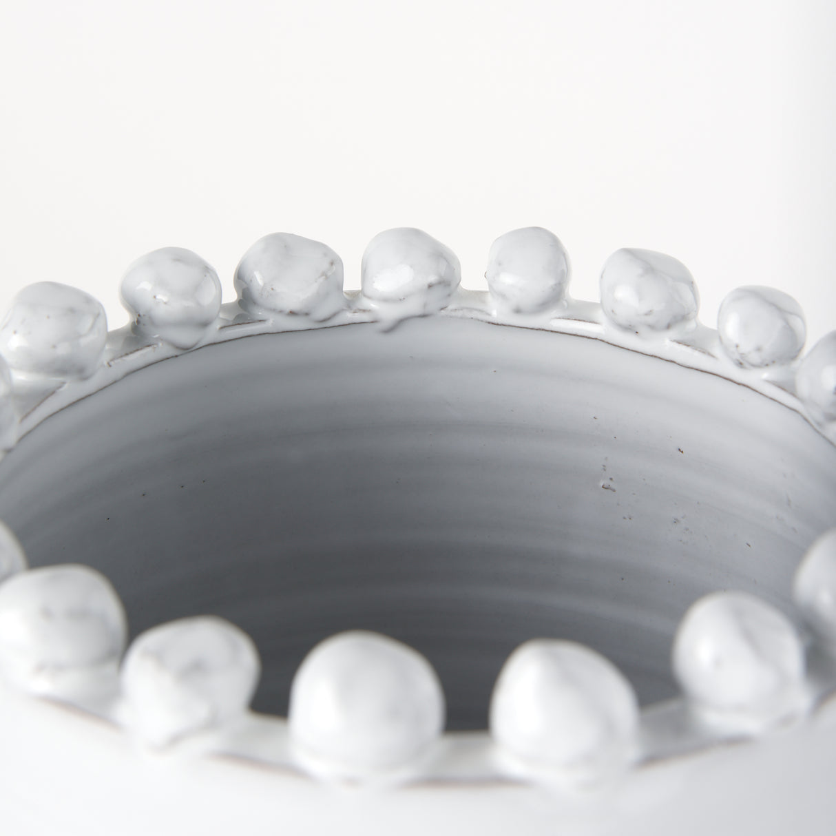 Basin Large Off-White Glazed Vase from Mercana - Luna Furniture