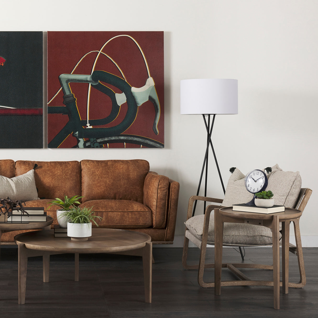Brayden 28.3L x 34.1W x 35H Light Brown Wood W/ Beige Fabric Seat Accent Chair from Mercana - Luna Furniture