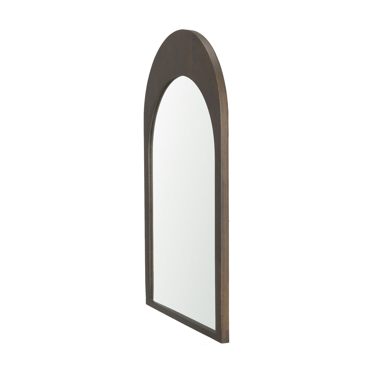 Celeste Dark Brown Wood Arched Mirror from Mercana - Luna Furniture