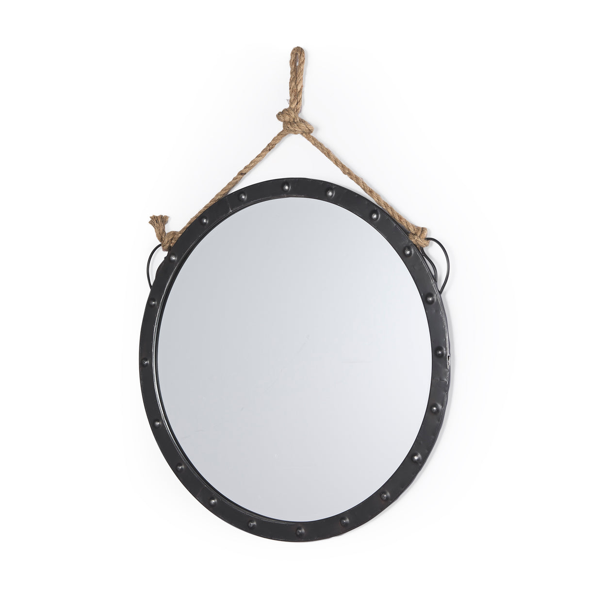 Pendula 27L x 27H Round Metal Frame Mirror from Mercana - Luna Furniture