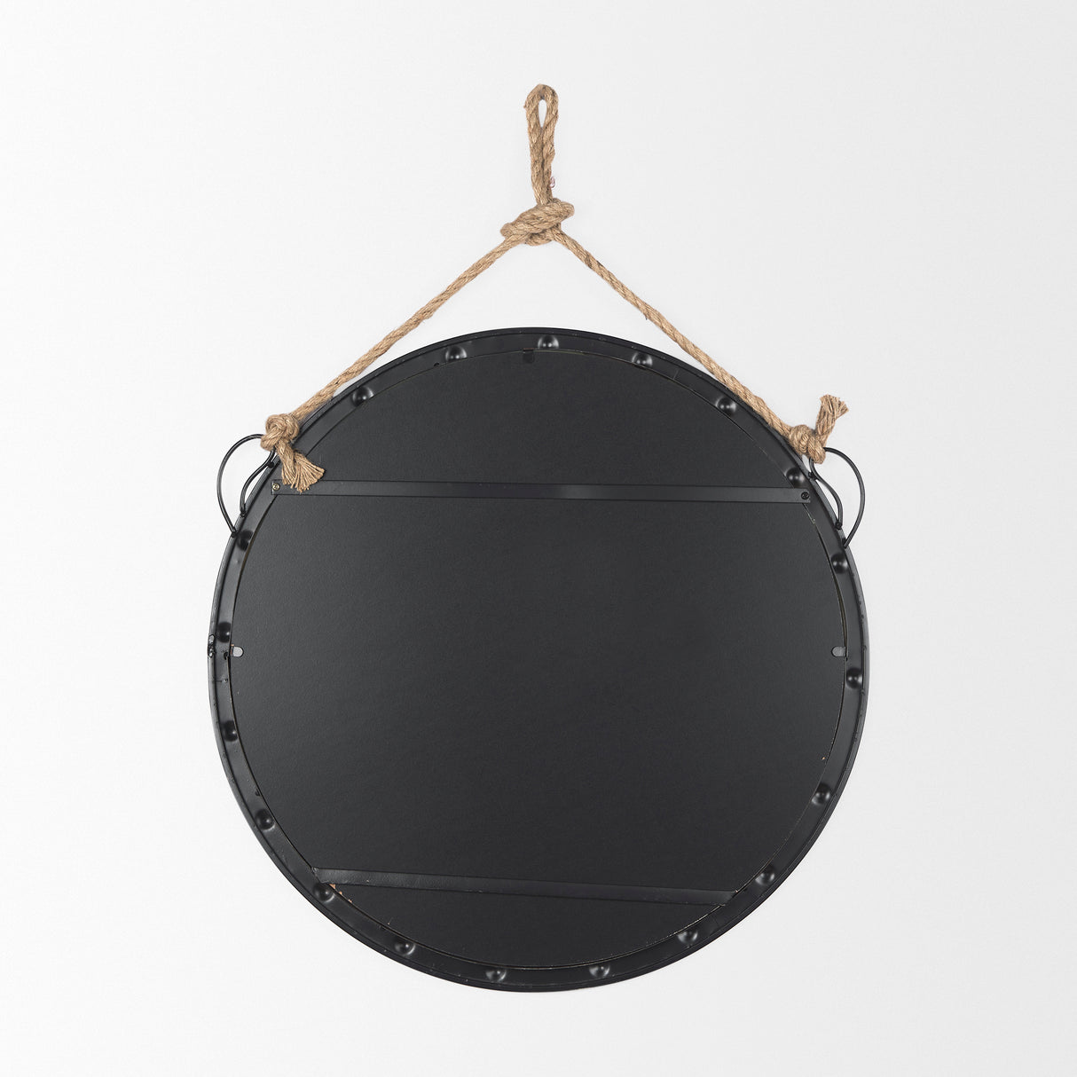 Pendula 27L x 27H Round Metal Frame Mirror from Mercana - Luna Furniture