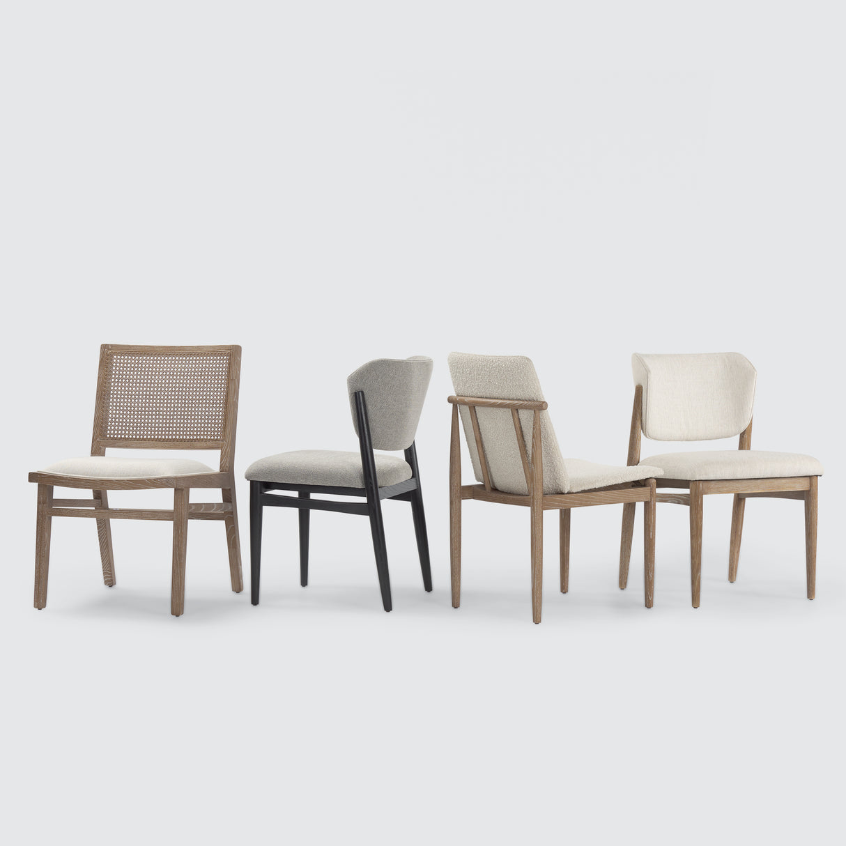 Cline 20.9L x 23.0W x 31.9H Gray Fabric W/Black Wood Dining Chair, Set of 2 from Mercana - Luna Furniture