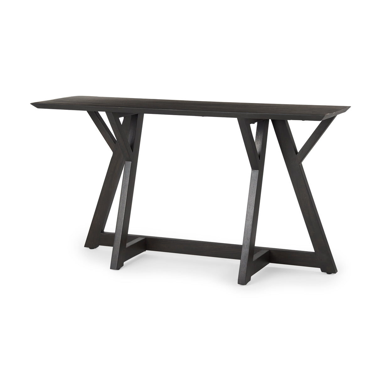 Jennings 54.0L x 16.0W x 29.5H Dark Brown Wood Console Table from Mercana - Luna Furniture