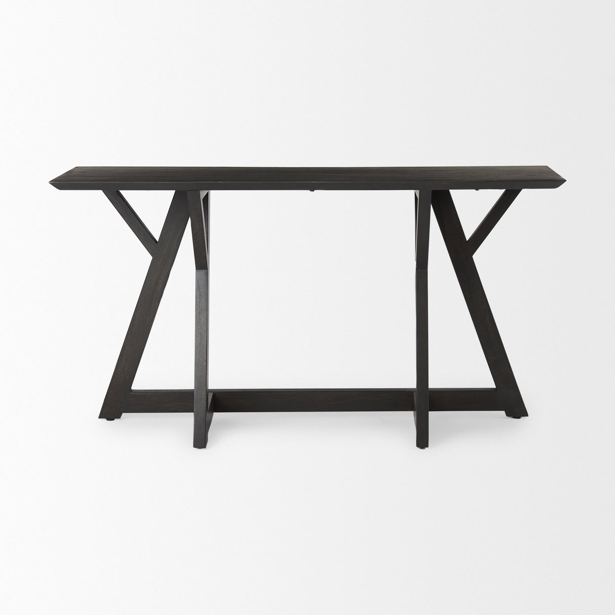 Jennings 54.0L x 16.0W x 29.5H Dark Brown Wood Console Table from Mercana - Luna Furniture