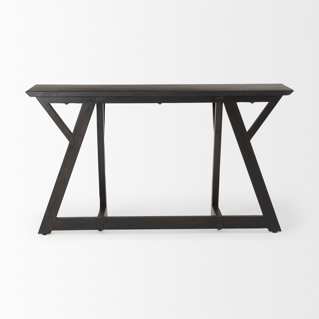 Jennings 54.0L x 16.0W x 29.5H Dark Brown Wood Console Table from Mercana - Luna Furniture