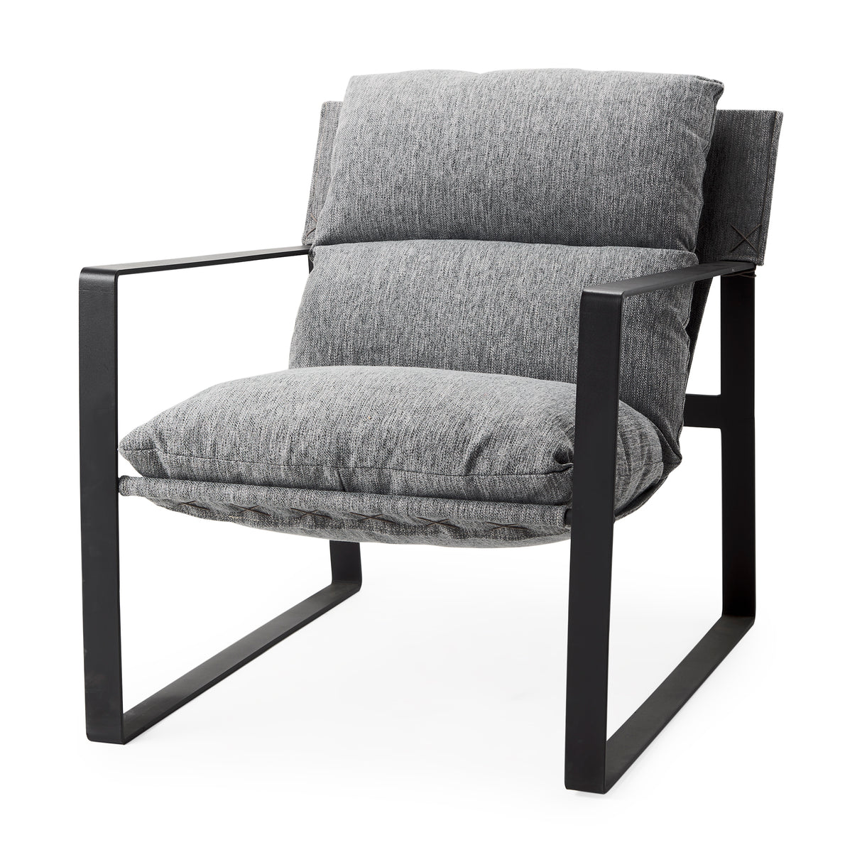 Guilia Castlerock Gray With Metal Frame Sling Accent Chair from Mercana - Luna Furniture