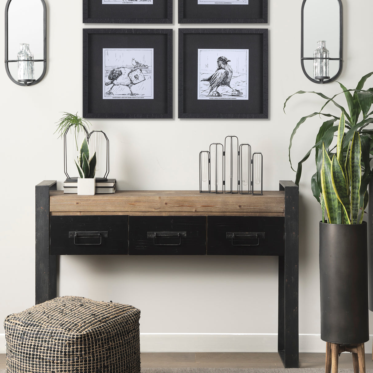 Mila 13.4L x 2.5W x 11.0H Metal and Glass Decorative Accent from Mercana - Luna Furniture