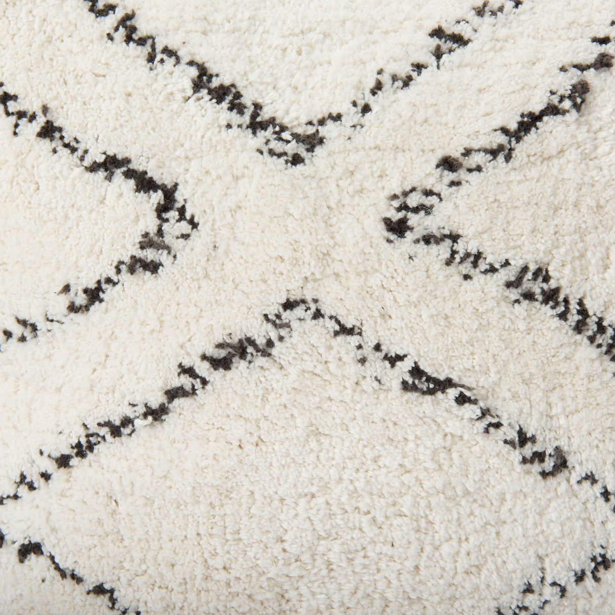 Tapir Beige Cotton Argyle Pattern Square Pouf from Mercana - Luna Furniture