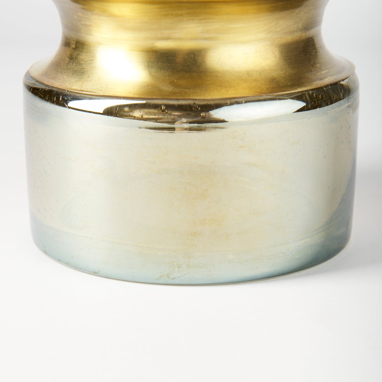 Adriatic I Small Brushed Gold Metal Glass Vase from Mercana - Luna Furniture