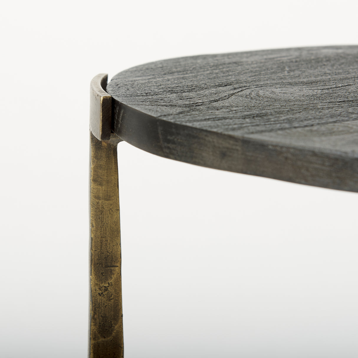 Atticus Black Wood and Antiqued Gold Metal Nesting Accent Tables (Set of 2) from Mercana - Luna Furniture