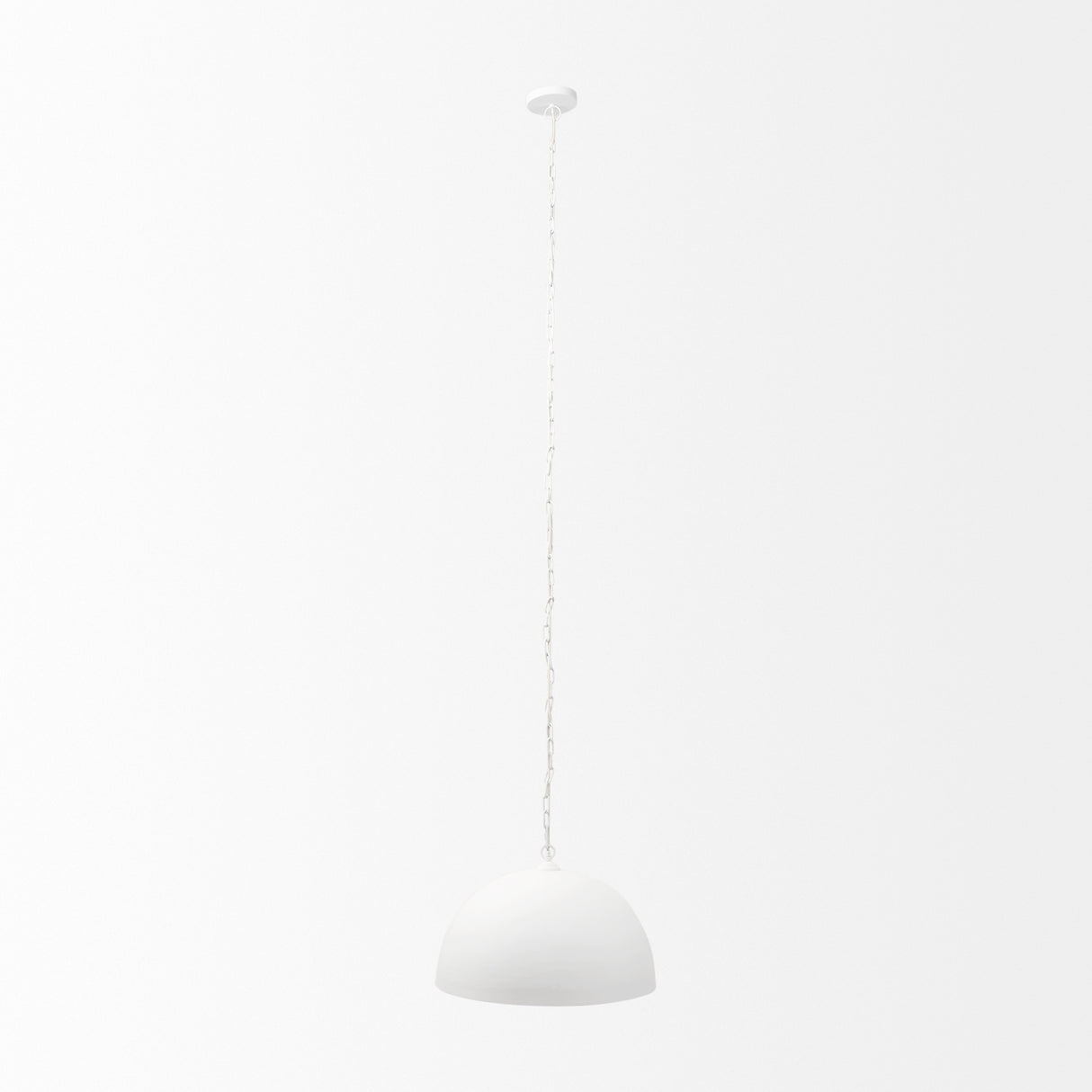 Juniper 24" Round White Dome Pendant Light from Mercana - Luna Furniture