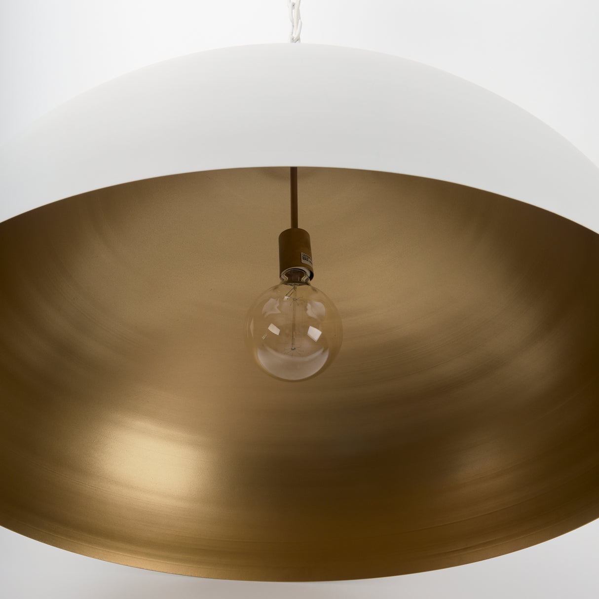 Juniper 36" Round White Dome Pendant Light from Mercana - Luna Furniture