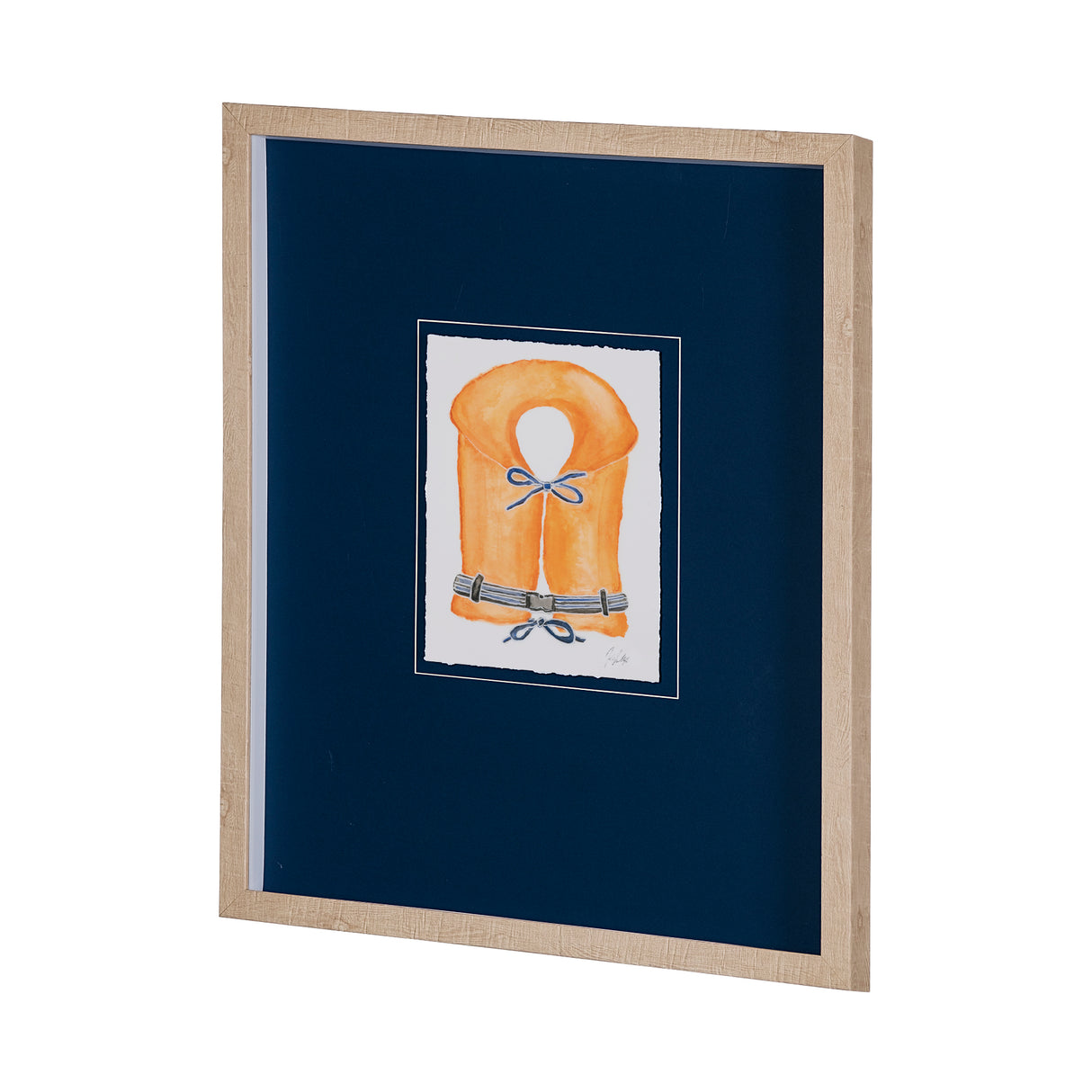 Lifejacket II by Mercana Studio a Hand Embellished Textured Framed Art Print Matted under Glass from Mercana - Luna Furniture