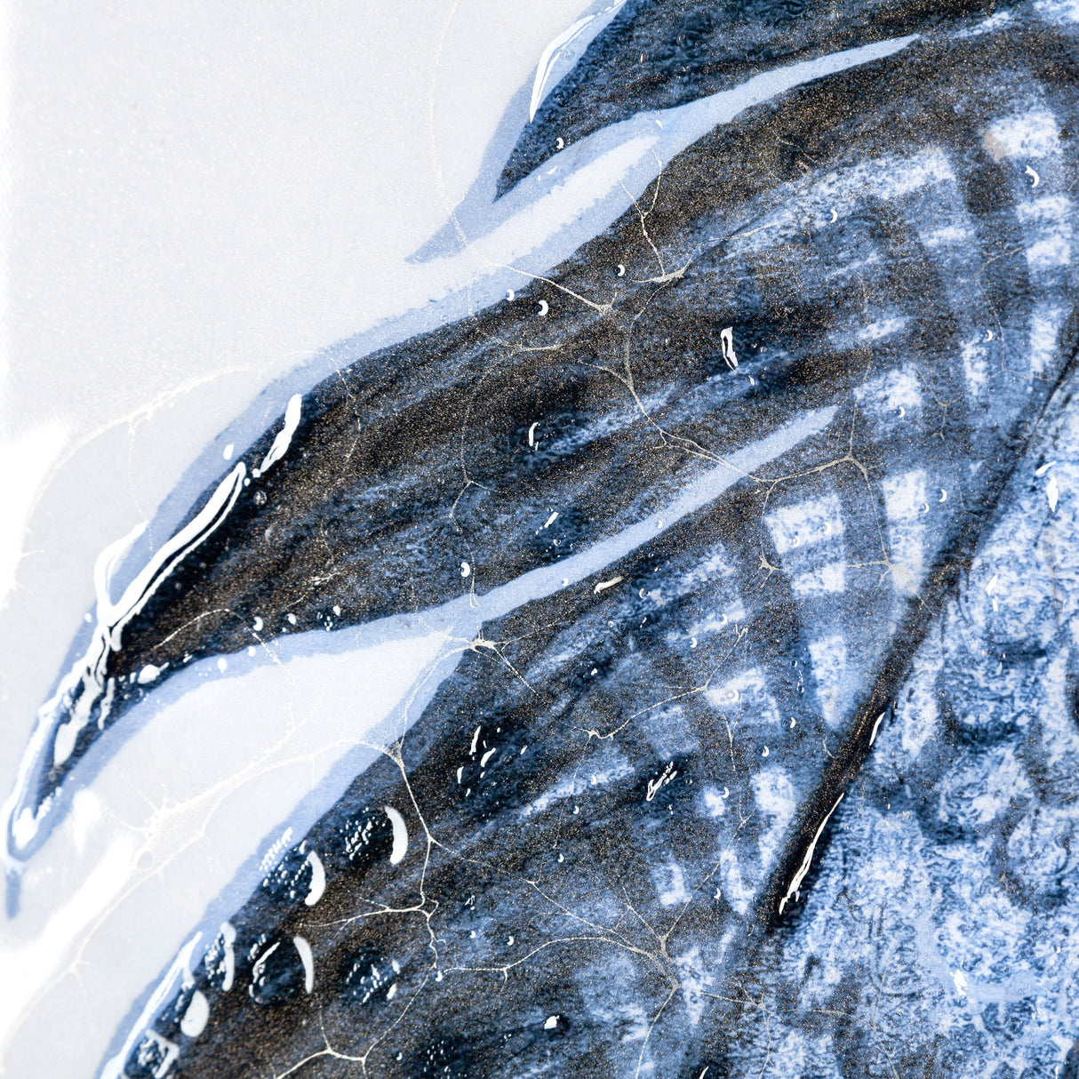 Koi Fish Blue I by Mercana Studio a Hand Embellished Textured Canvas from Mercana - Luna Furniture