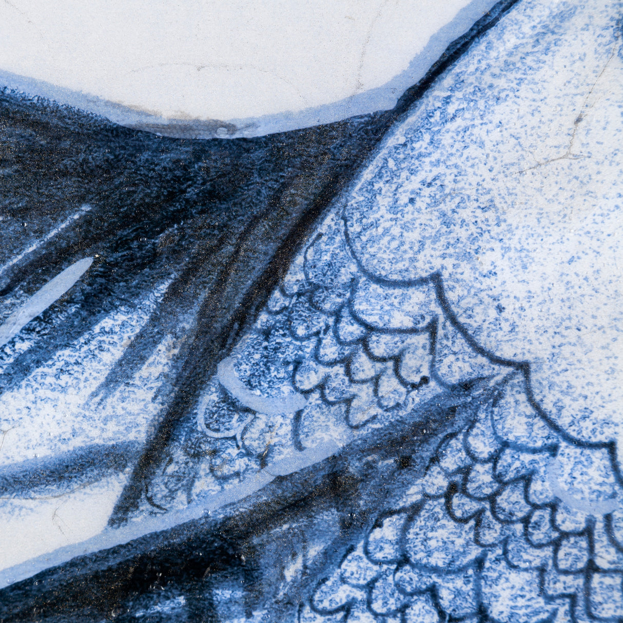 Koi Fish Blue I by Mercana Studio a Hand Embellished Textured Canvas from Mercana - Luna Furniture