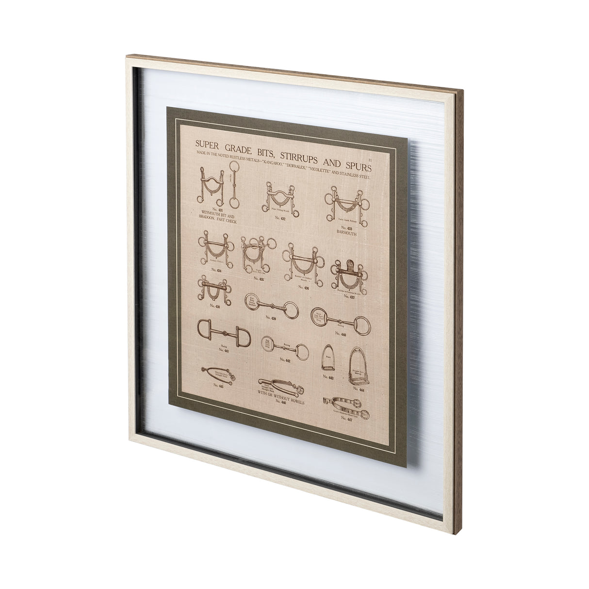 Equine Riding Gear I v2 by Mercana Studio Hand Embellished Framed Art Print Matted under Glass from Mercana - Luna Furniture