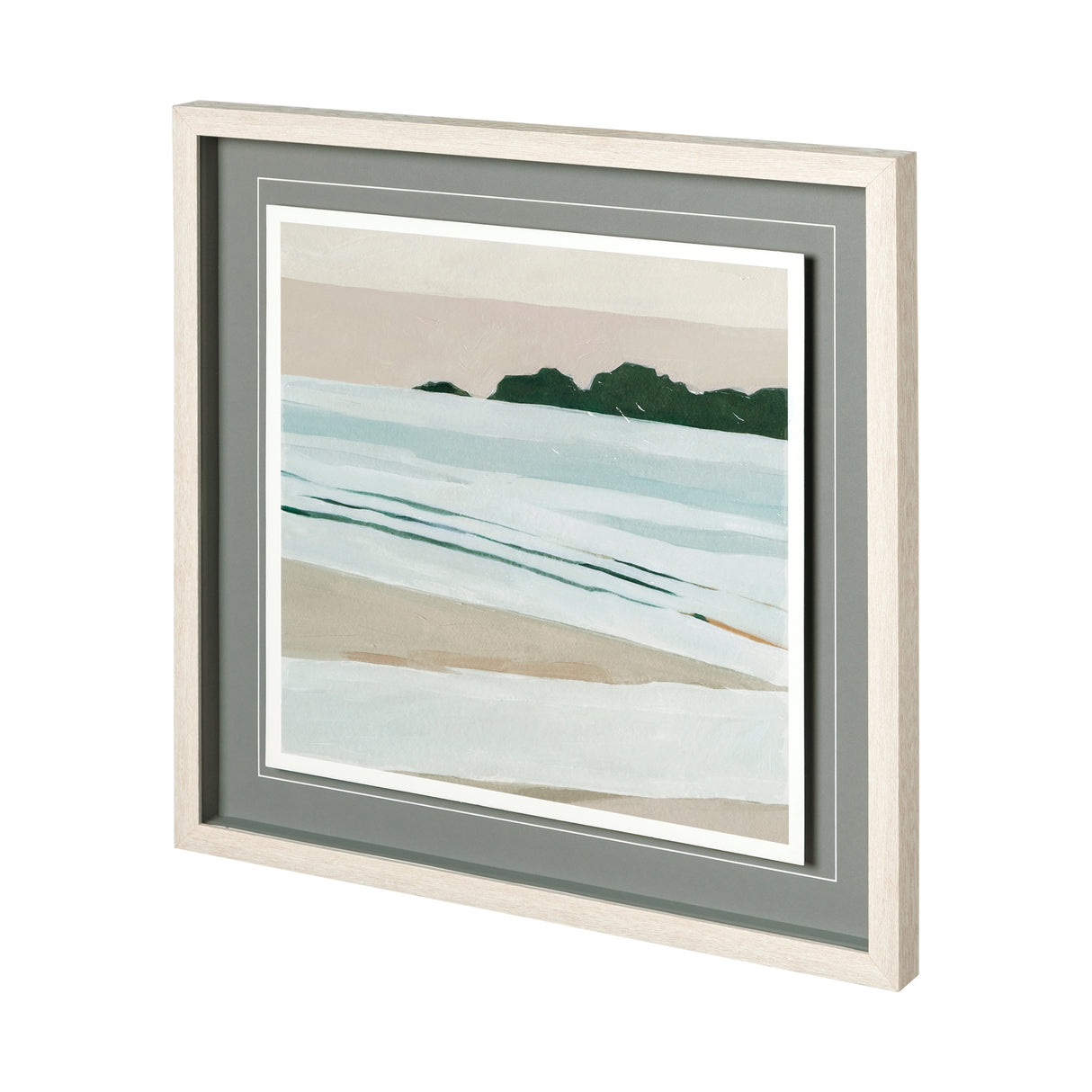 Coastal Lines I by Emma Scarvey a Hand Embellished Textured Framed Art Print Matted under Glass from Mercana - Luna Furniture