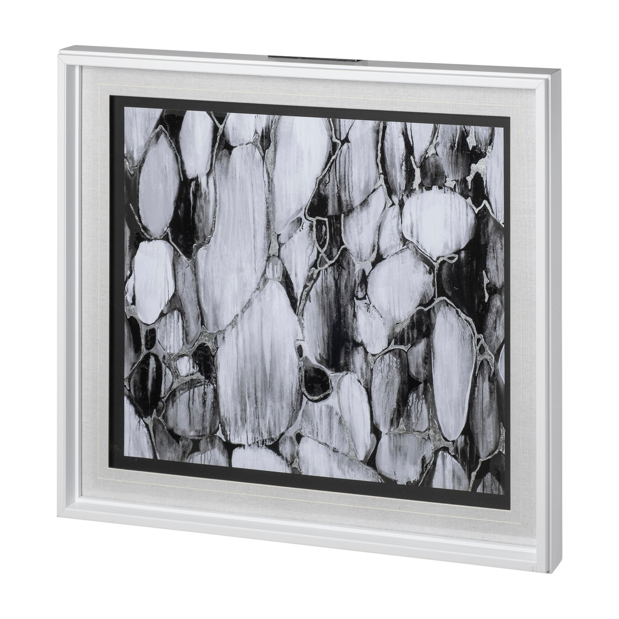 River Rocks by Liz Jardine a Hand Embellished Textured Framed Art Print Matted under Glass from Mercana - Luna Furniture
