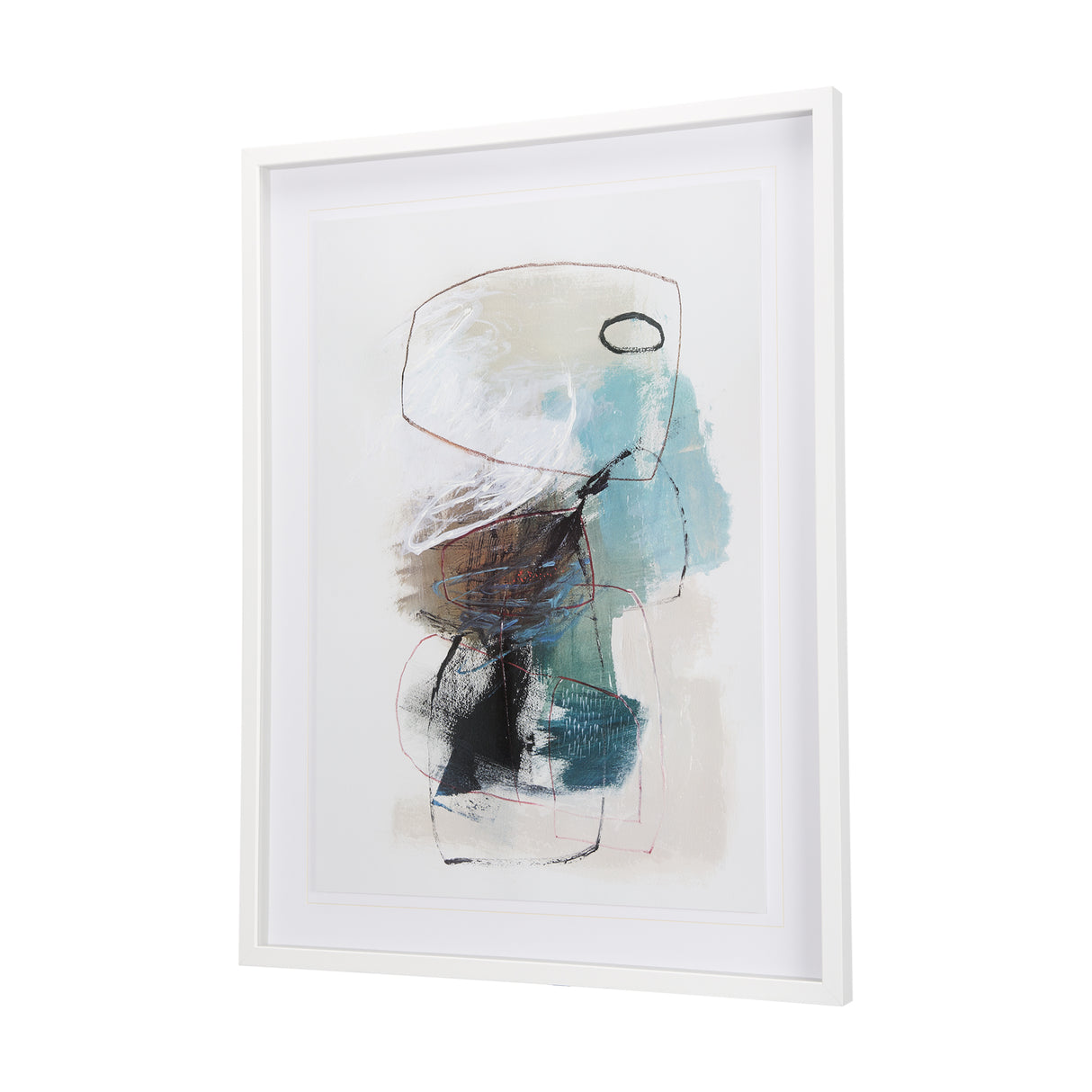 In The Middle I by Natasha Barnes a Hand Embellished Textured Framed Art Print Matted under Glass from Mercana - Luna Furniture